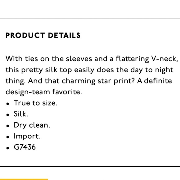 Madewell Silk Star Scatter Tie-Sleeve Black Shirt White Stars 2/3 sleeve Sz. XS - Picture 14 of 16